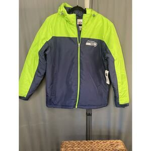 G-III NFL Seattle Seahawks Mens Large Green Blue Full Zip Sports Fan Jackets